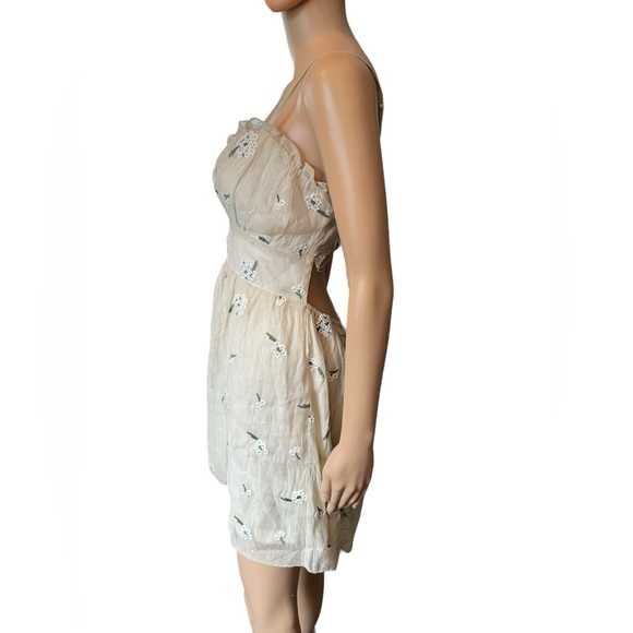 NEW Le Lis Cottagecore Ethereal Sparkly Embroidered Flowery Feeling Mini Dress - Picture 5 of 9